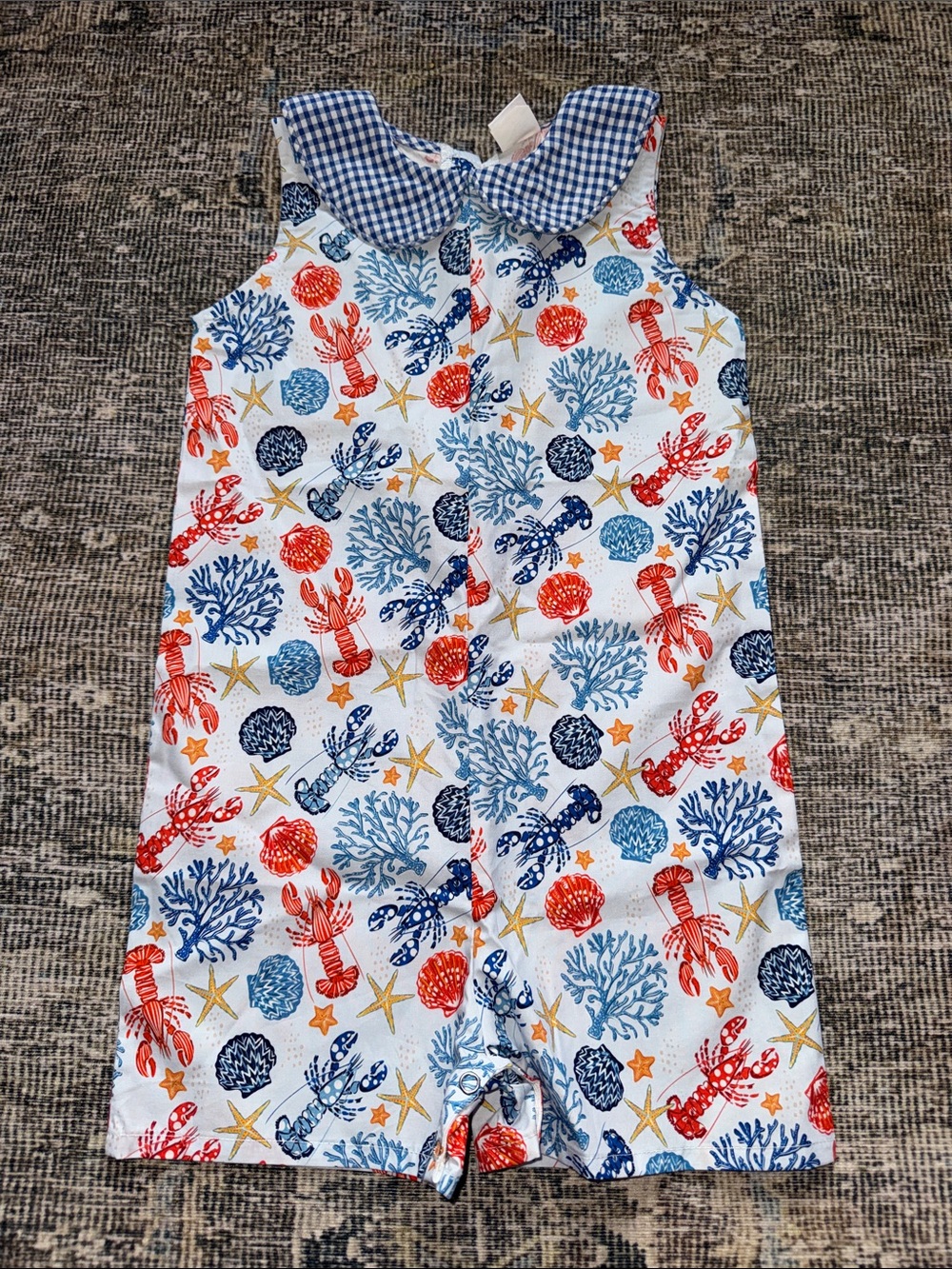 NWOT Stitchy Fish beach print John John